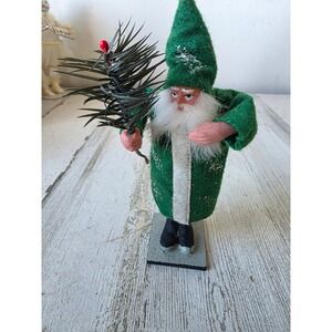 Scf vintage father Xmas Santa tree statue figurine decor sounds
